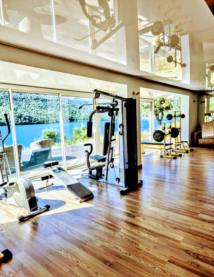 salle de sport vue lac